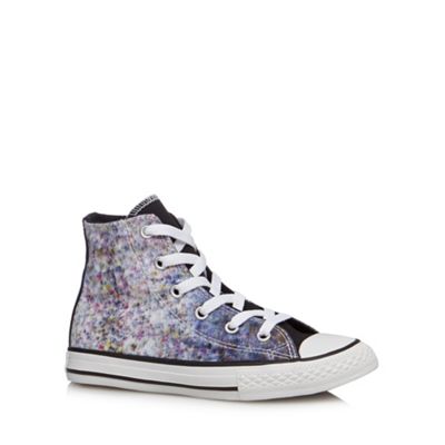 Converse Girl's hi-top floral print trainers